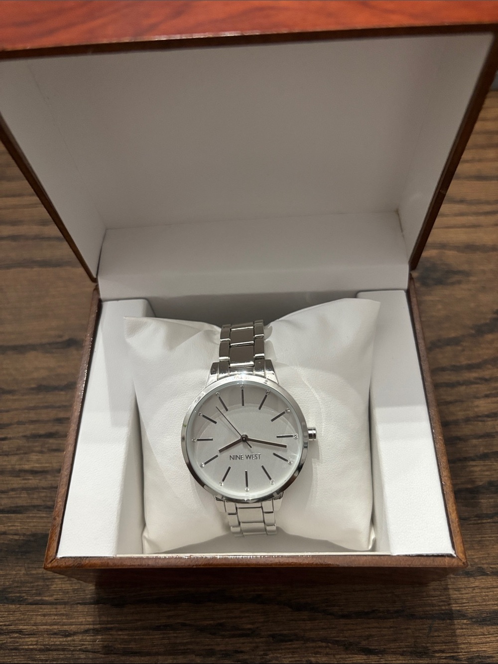 Nine West Silver Stainless Steel Men's Watch